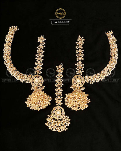 Bahubali Zarcon Earrings with Tika-2898