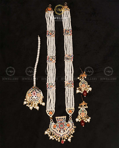 Gold plated Hyedrabadi Mala set-2702 Nayab Jewellery