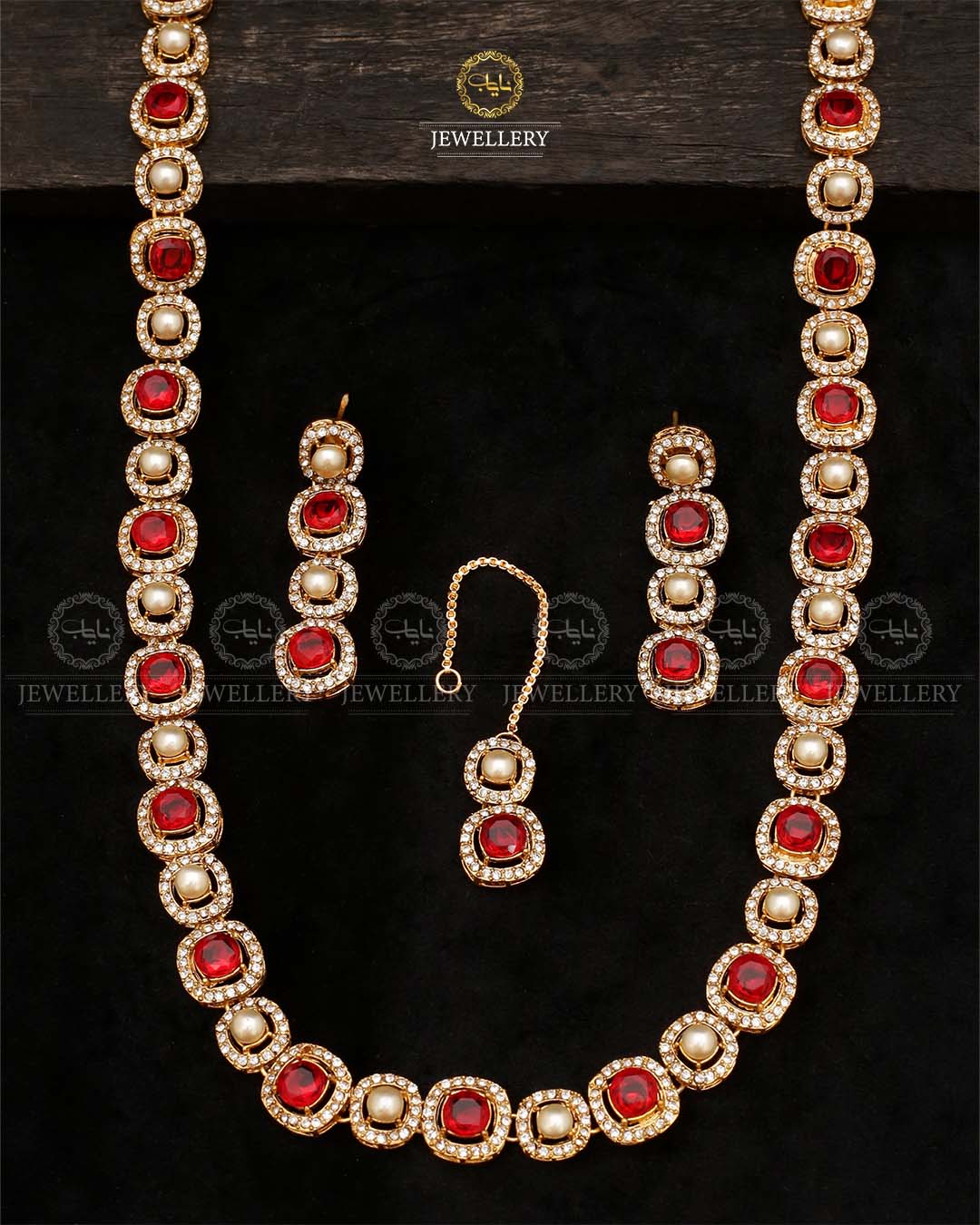 Doublet Stones Mala set-2536 Nayab Jewellery