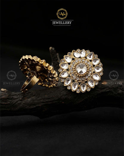 Kundan adjustable Ring -R-415