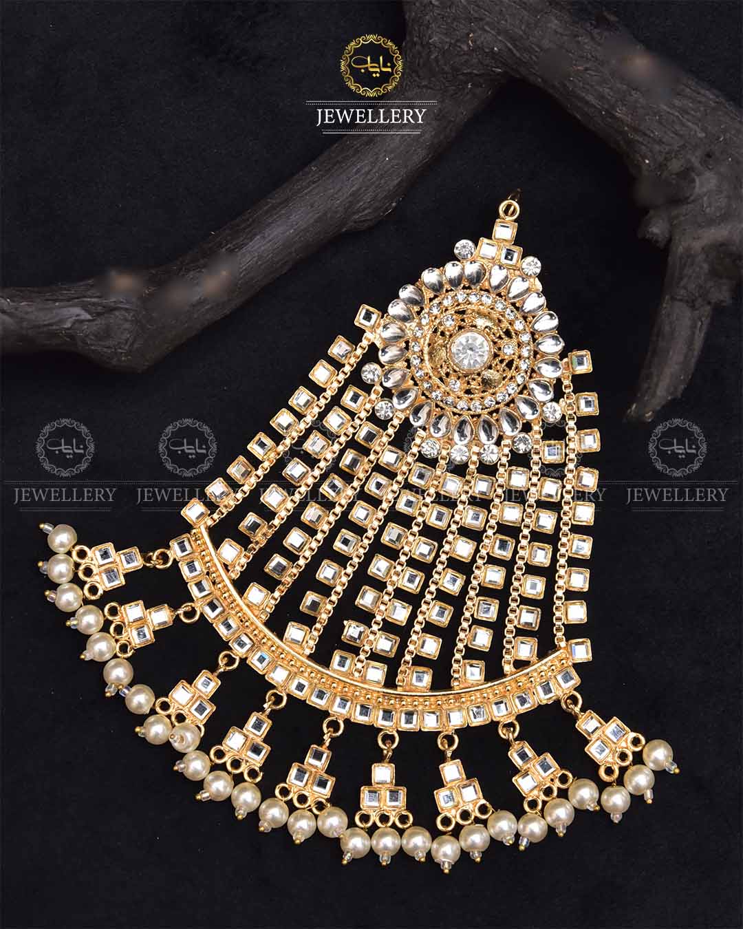 Uncut kundan big size jhomer-2275