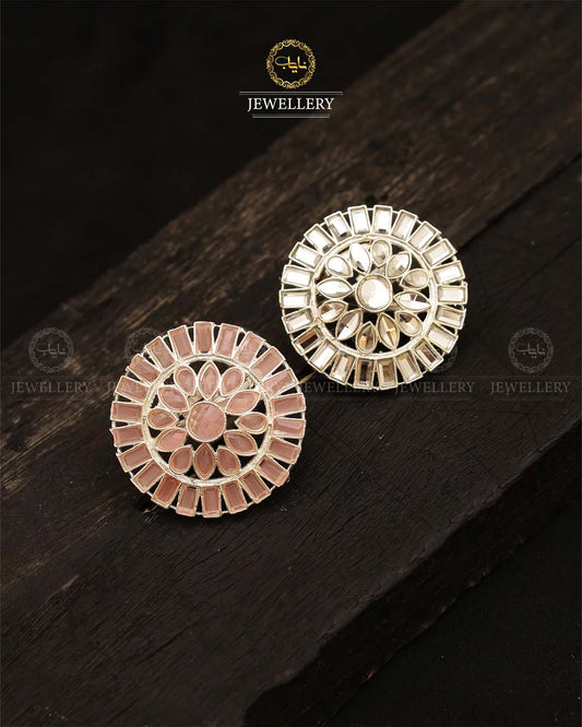 Kundan Ring adjustable-2665-Silver Nayab Jewellery