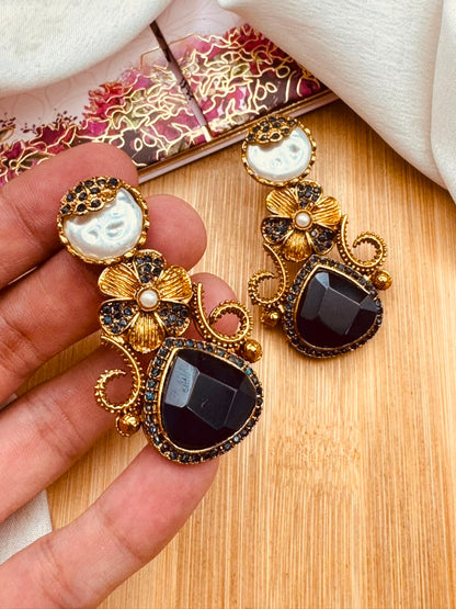 Turkish Dimond Cutt Earrings E-3057