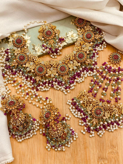 Traditional Hand made Noratan Bridal set  -2138