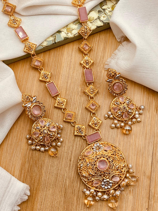 Latest Style Egyptian Mala With Earring NJ-1503 Nayab Jewellery