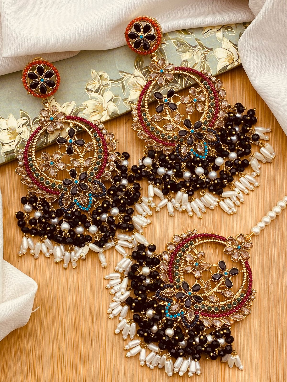 Marjan Traditional Noratan Baali Tika  -2137-Golden Nayab Jewellery