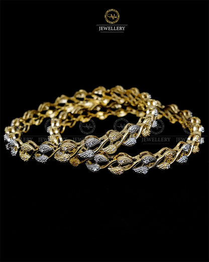 American Dimond Bangles (pair)-1963 Nayab Jewellery
