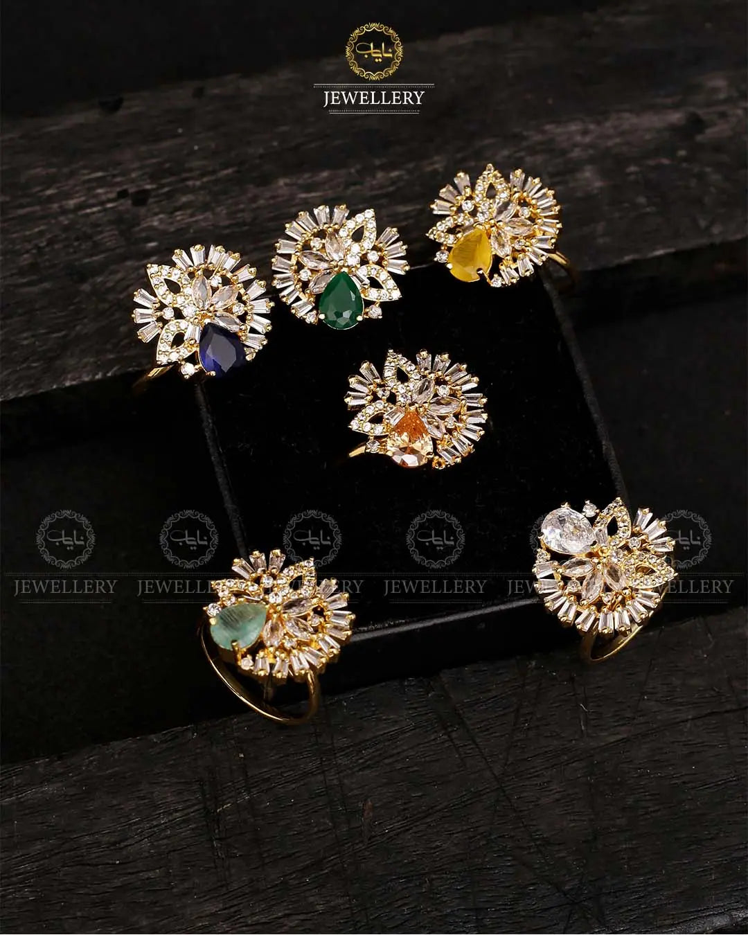 American Dimond adjustable Ring-2081 Nayab Jewellery