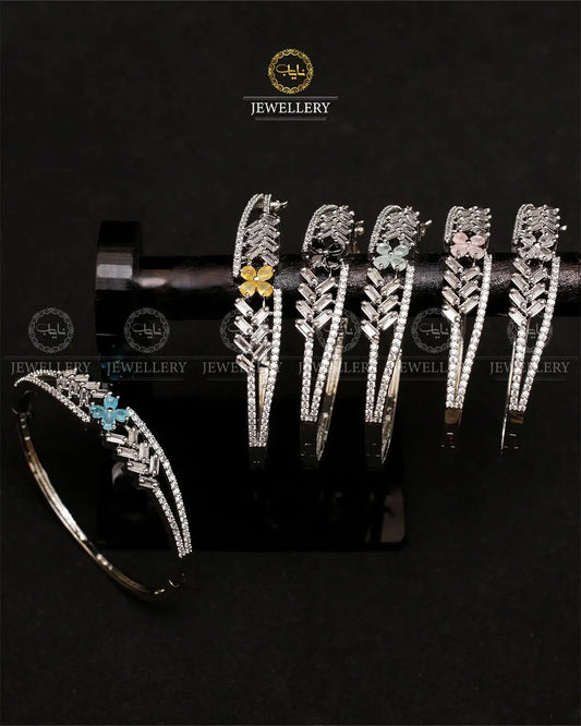 American Dimond openable Bracelet (Each)-2073-Silver Nayab Jewellery