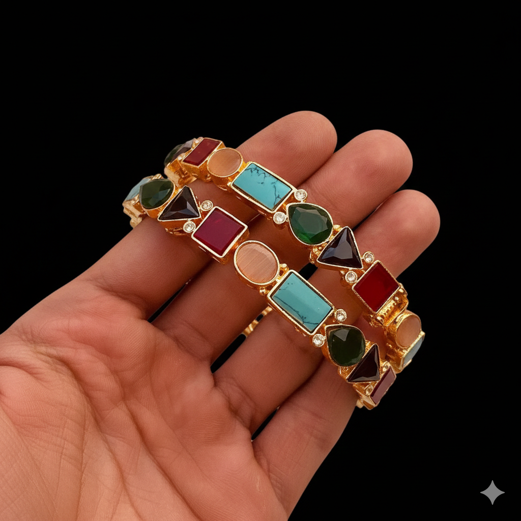 Egyptian openable Bangles (pair) BL-5039