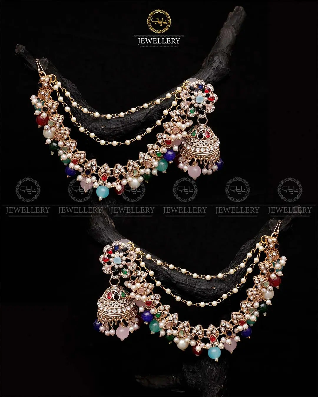 Bahubali sahara Jhumki-2103-Golden Nayab Jewellery