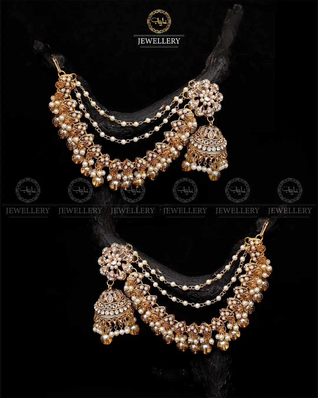 Bahubali sahara Jhumki-2103-Golden Nayab Jewellery