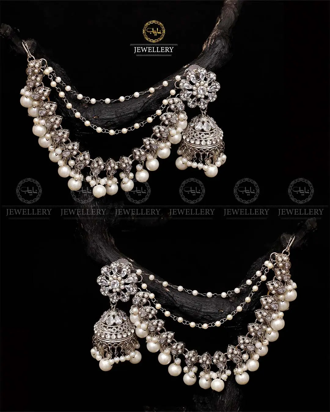 Bahubali sahara Jhumki-2103-Silver Nayab Jewellery