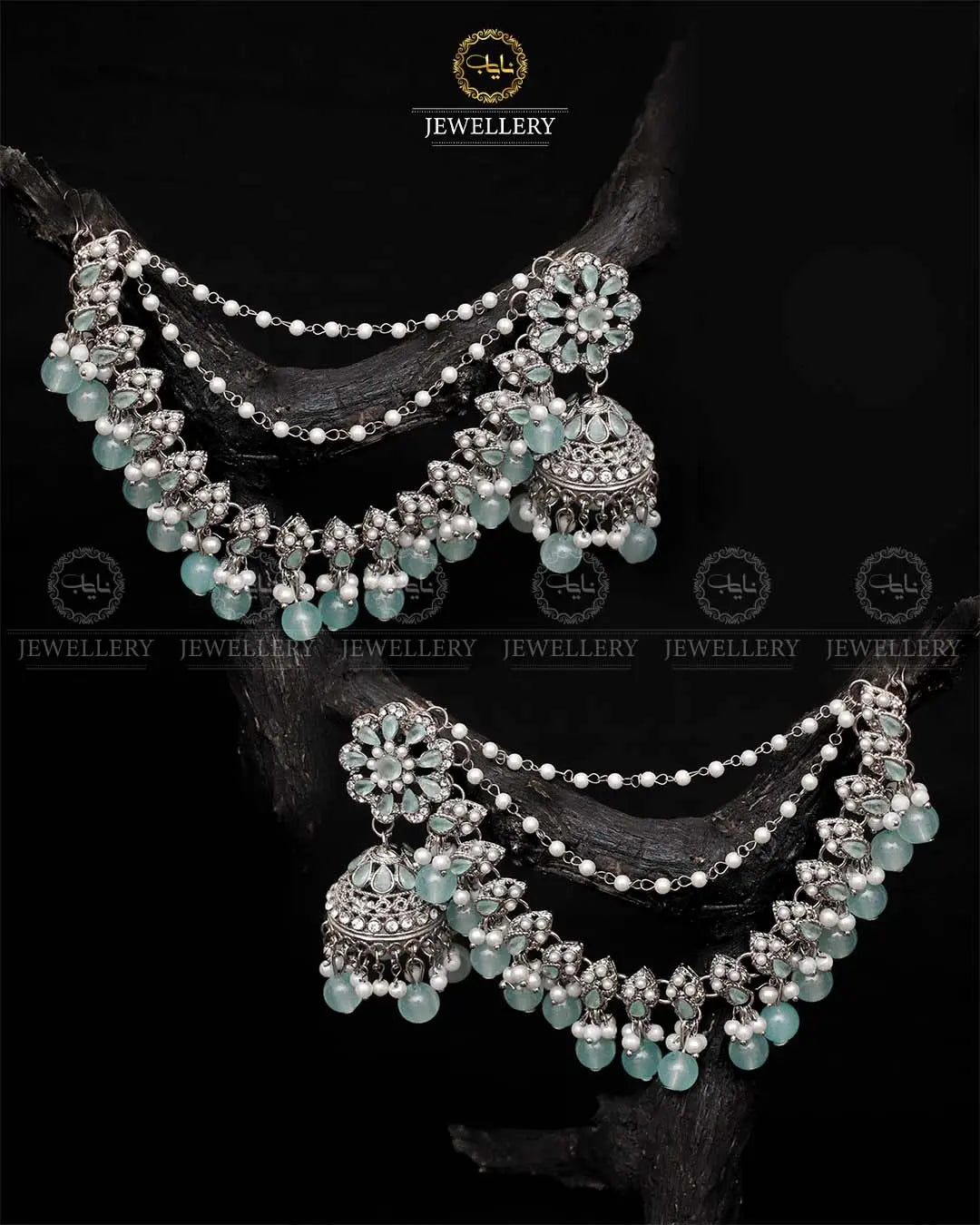 Bahubali sahara Jhumki-2103-Silver Nayab Jewellery