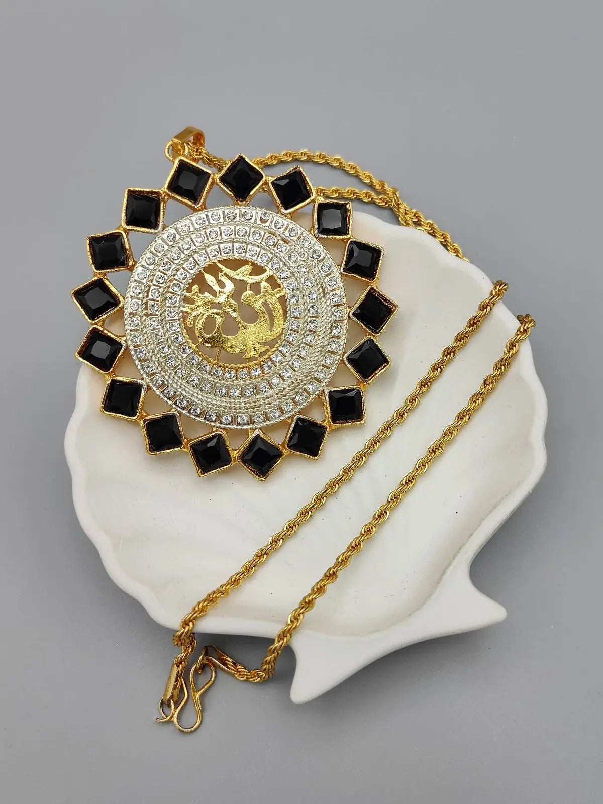 Big Size Allah Pendant with Chain-2188 Nayab Jewellery