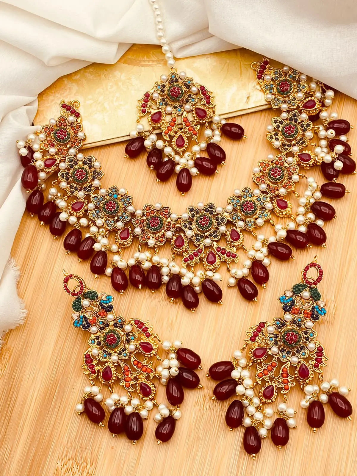 Bloom Noratan Necklace set NJ-1607 Nayab Jewellery