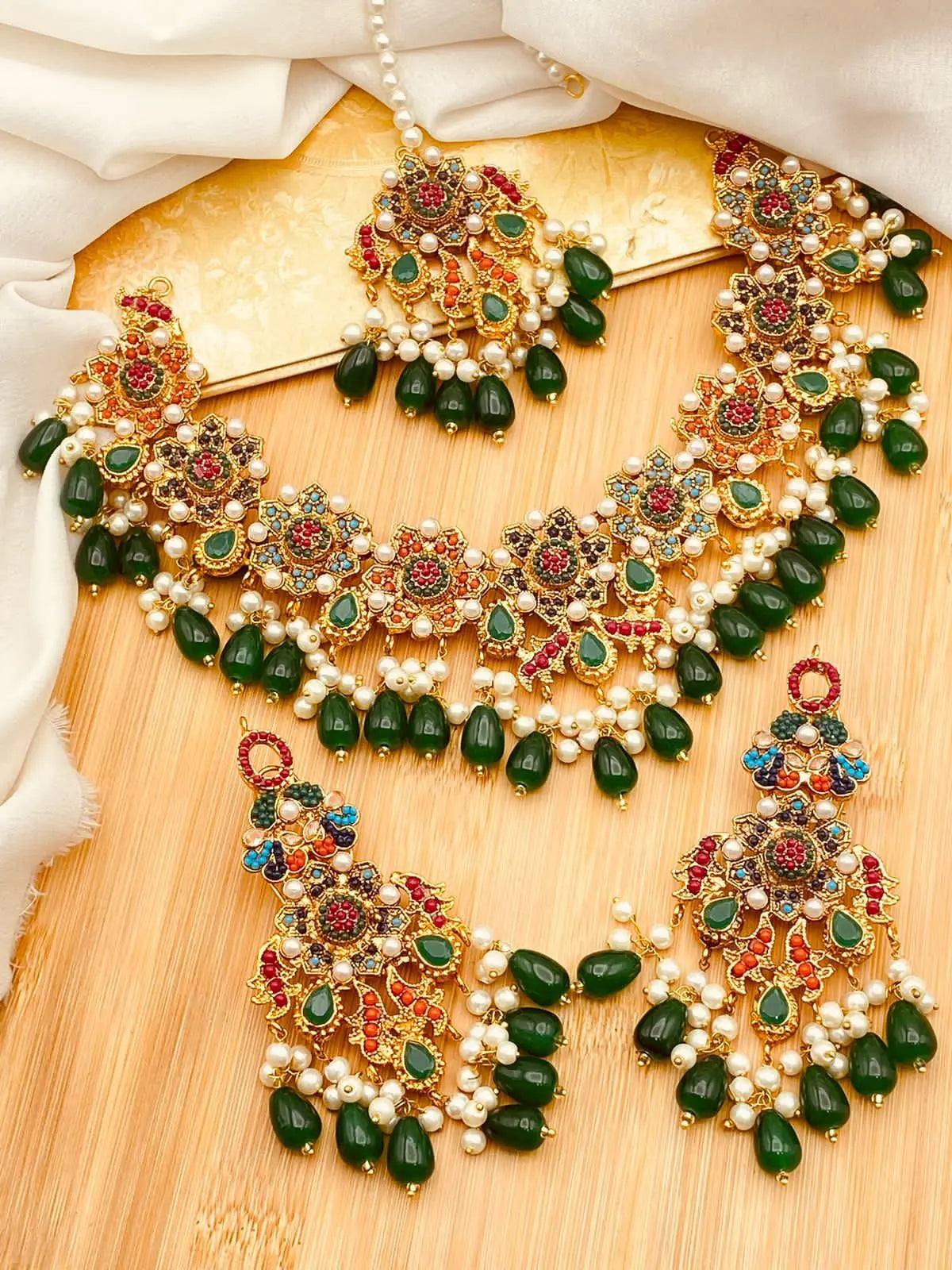 Bloom Noratan Necklace set NJ-1607 Nayab Jewellery