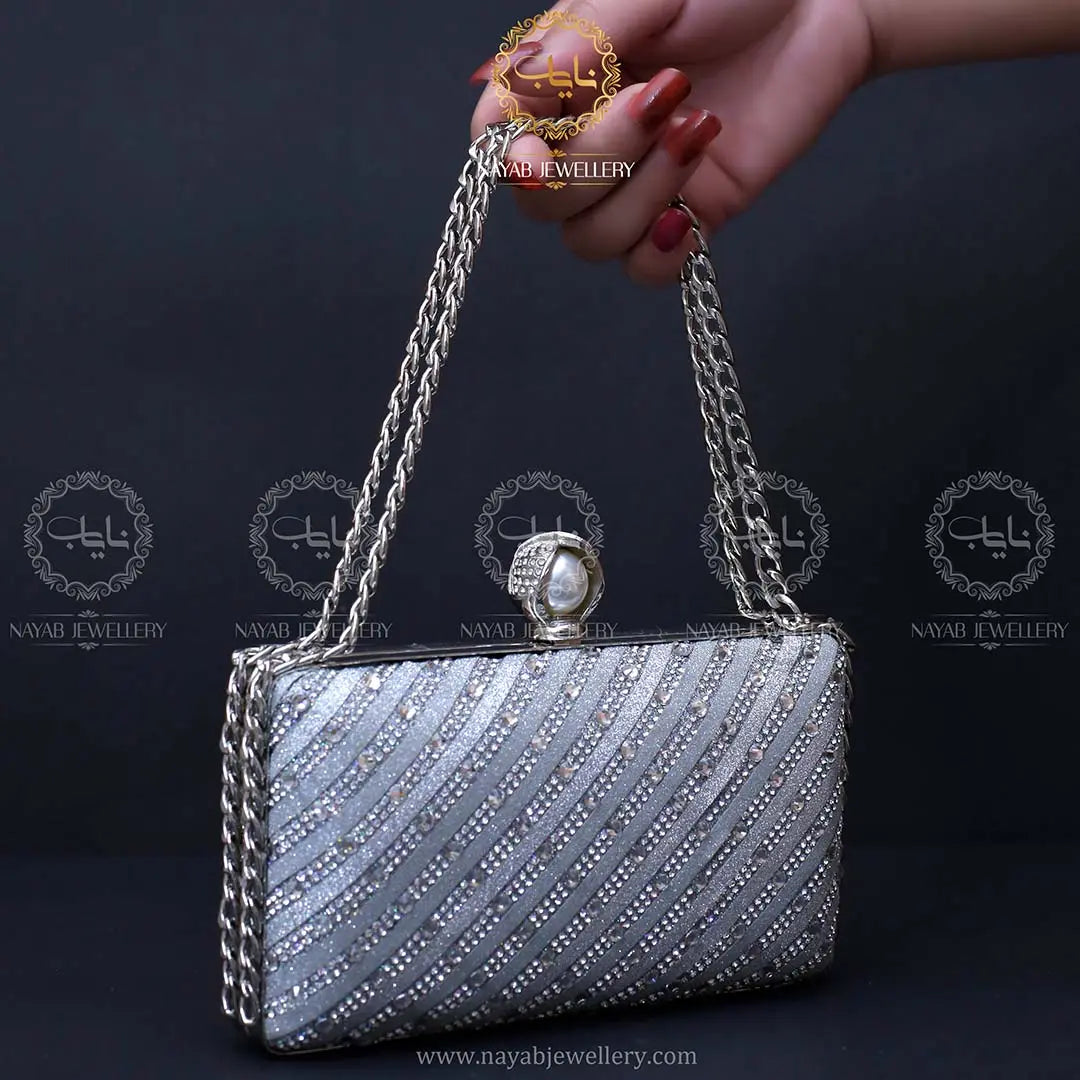 Bridal Clutches NJ-7007 Silver