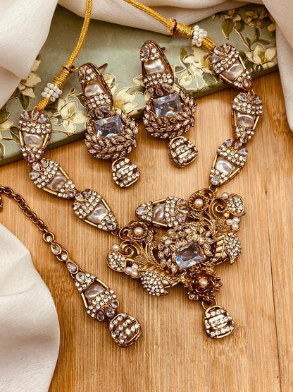 Turkish Mother Pearl Necklace set N-106