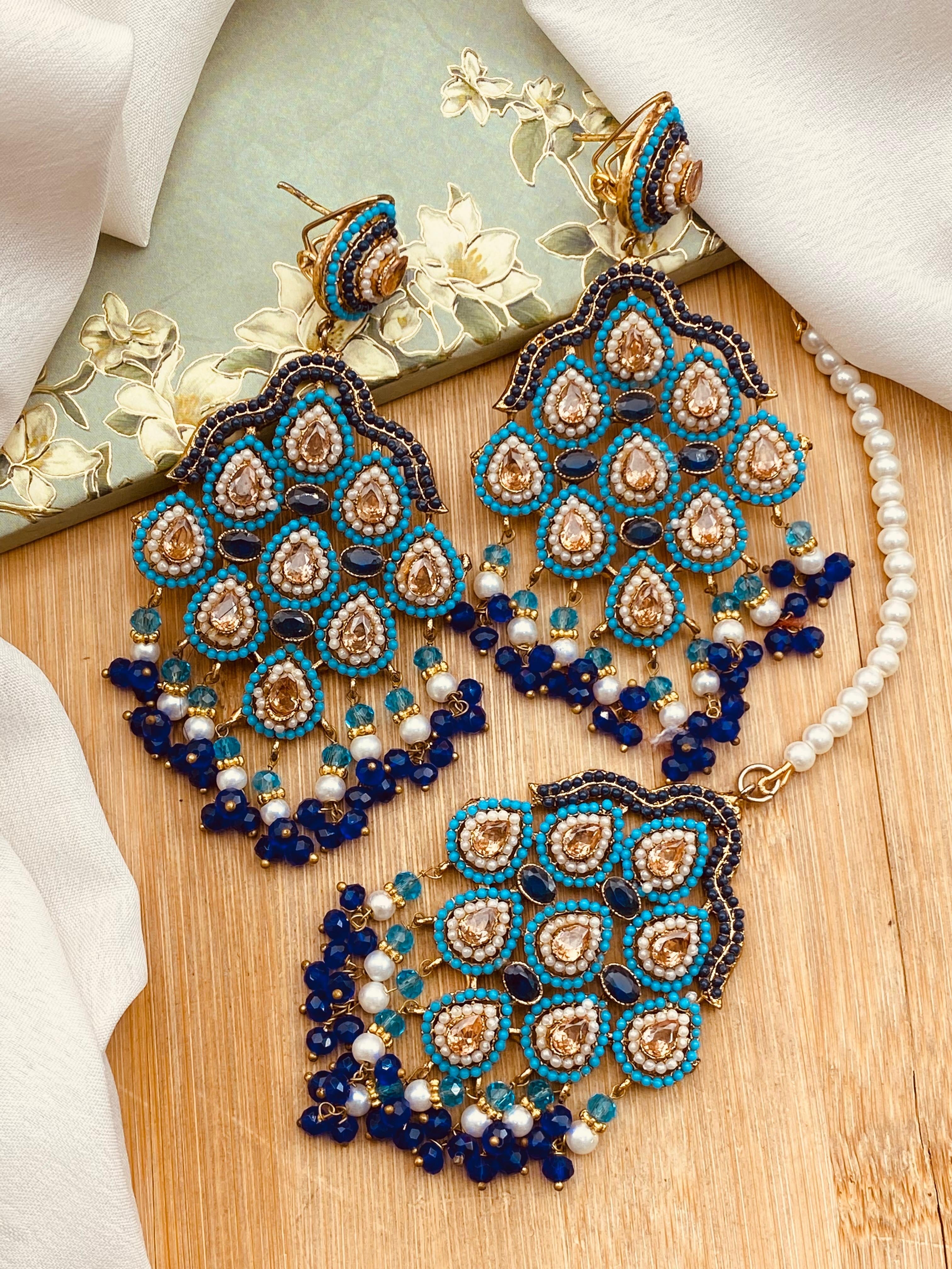 Noratan Earrings Tika set-2531 Nayab Jewellery