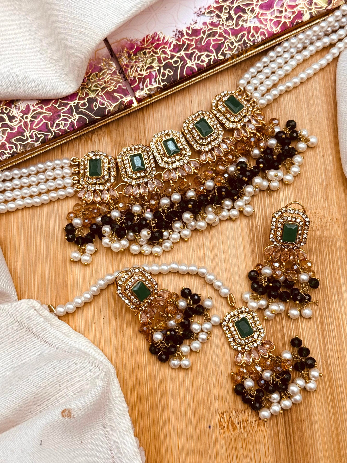 Zulekha Noratan Chokar set with Tika-2637
