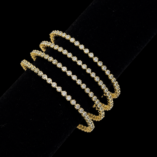 American Diamond 4 pcs Bangles -1944