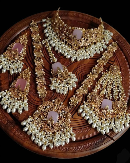 Designer hand made 6 pcs complete bridal set-2023