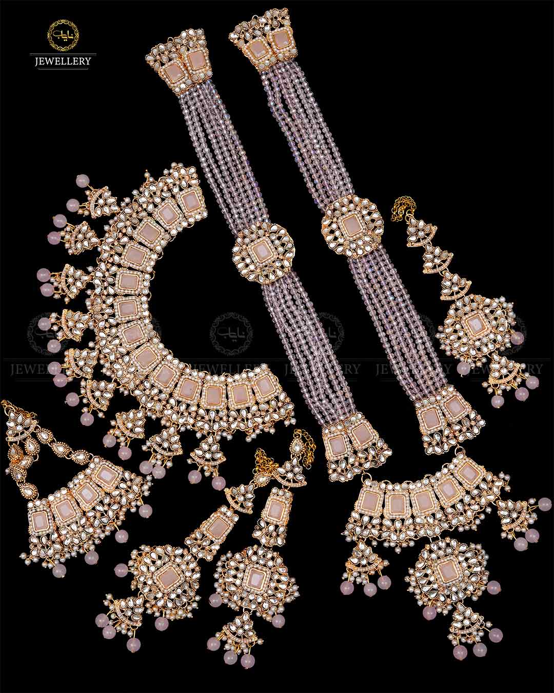 Casting Bridal set  NJ -1697 Nayab Jewellery