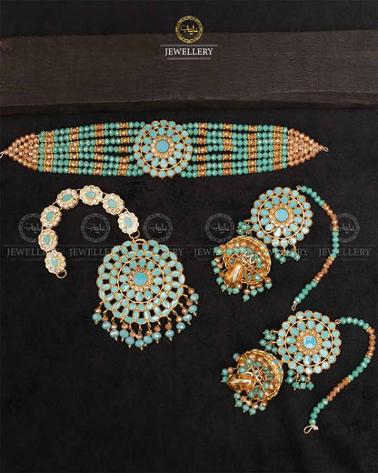 Casting chokar set with Big size tika & jhumka-2298 Nayab Jewellery