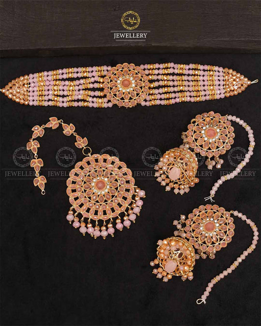 Casting chokar set with Big size tika & jhumka-2298 Nayab Jewellery