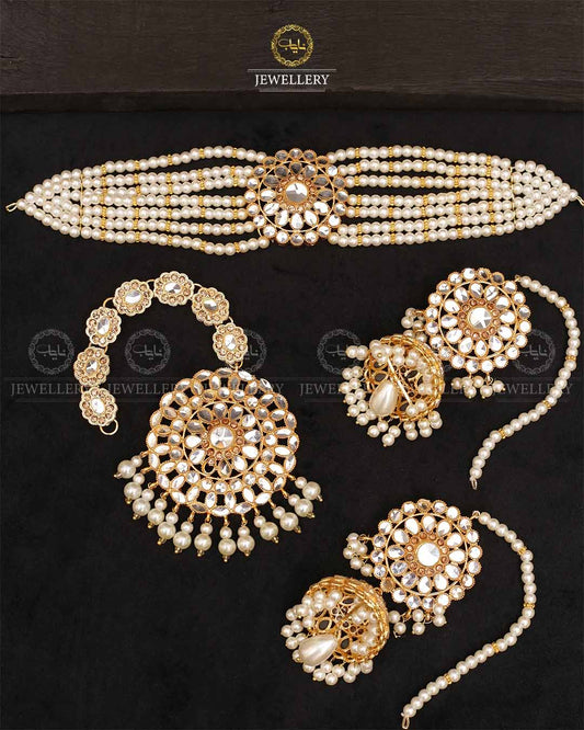 Casting chokar set with Big size tika & jhumka-2298 Nayab Jewellery