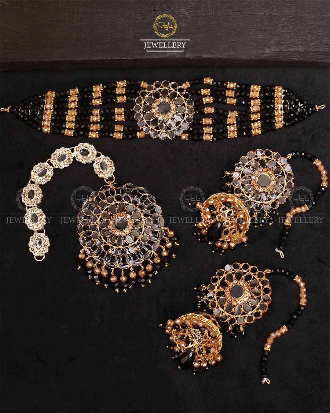 Casting chokar set with Big size tika & jhumka-2298 Nayab Jewellery