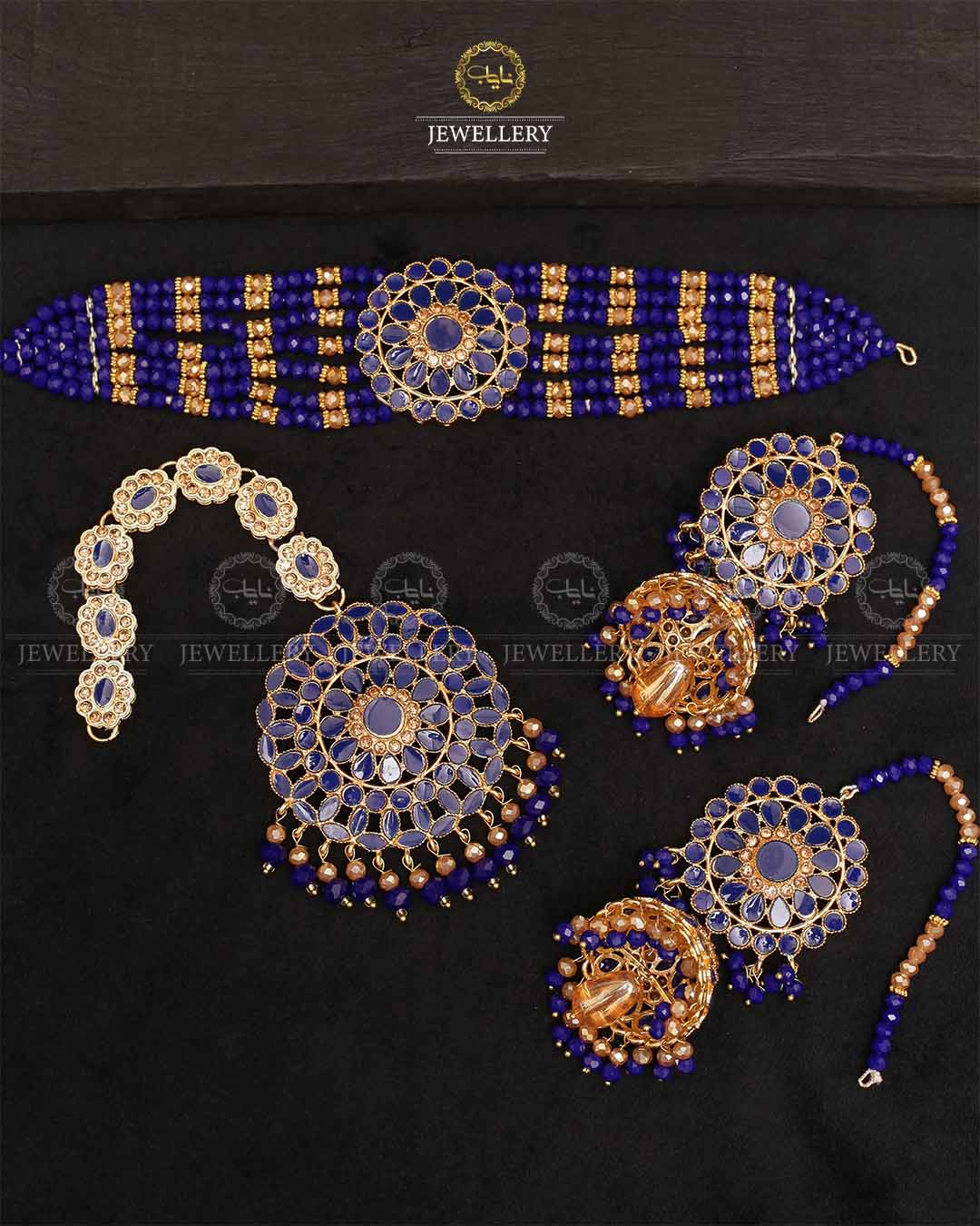 Casting chokar set with Big size tika & jhumka-2298 Nayab Jewellery