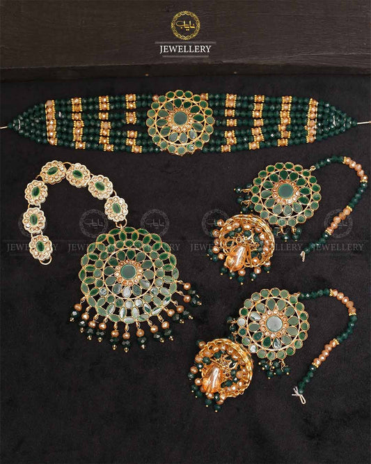 Casting chokar set with Big size tika & jhumka-2298 Nayab Jewellery