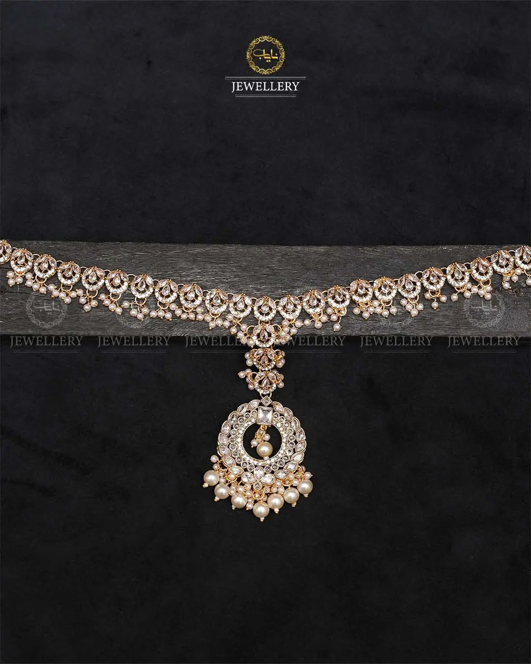 Chand Zarcon Sheesh Patti-2356-Golden Nayab Jewellery