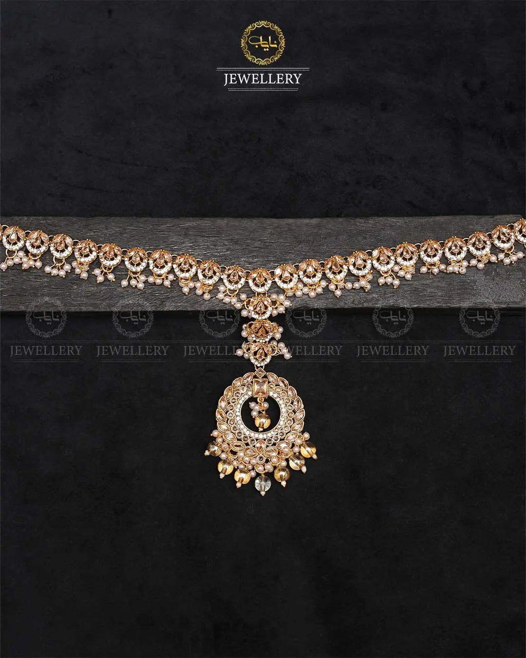 Chand Zarcon Sheesh Patti-2356-Golden Nayab Jewellery