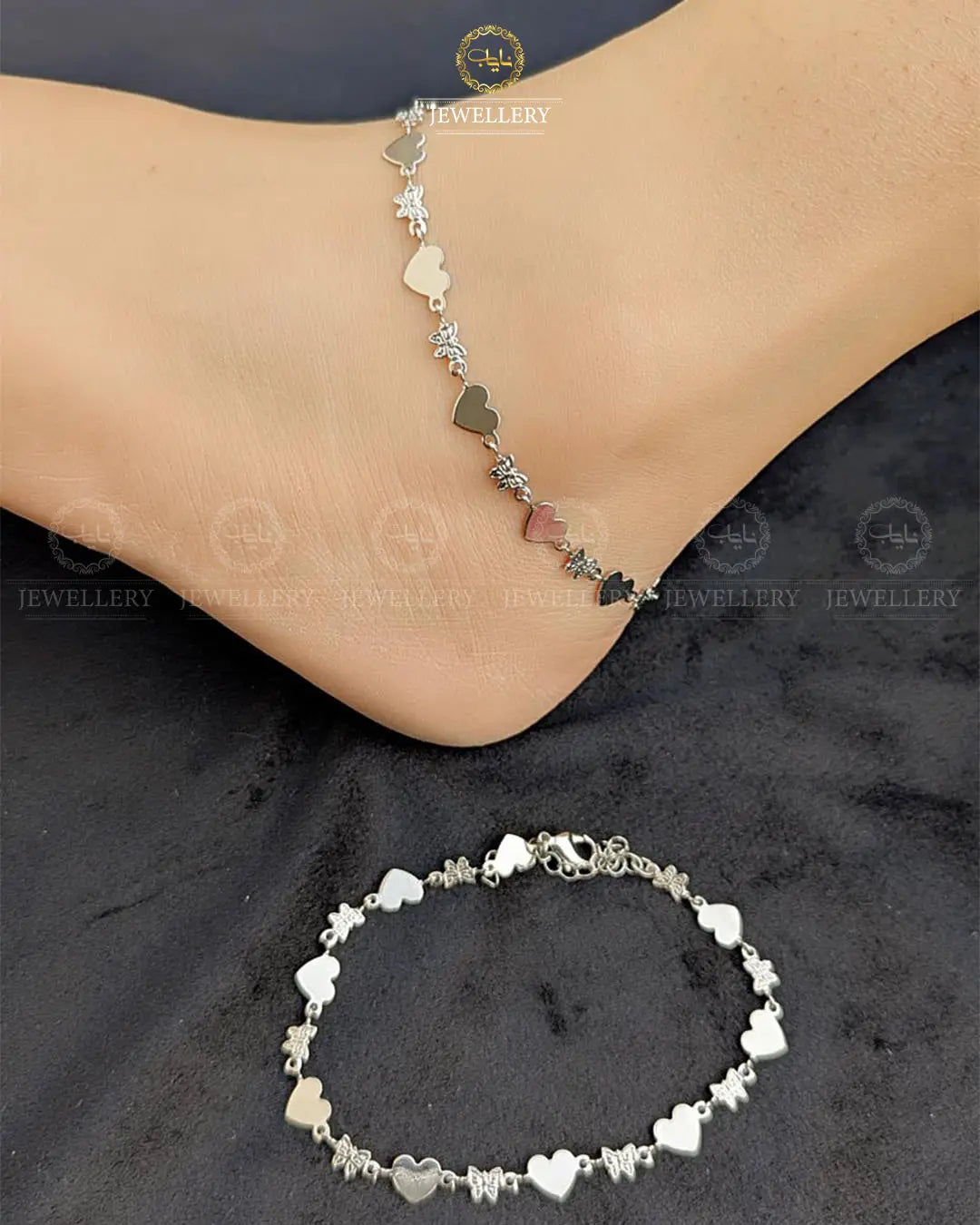 China Gold Anklet (pair)-2392 Nayab Jewellery