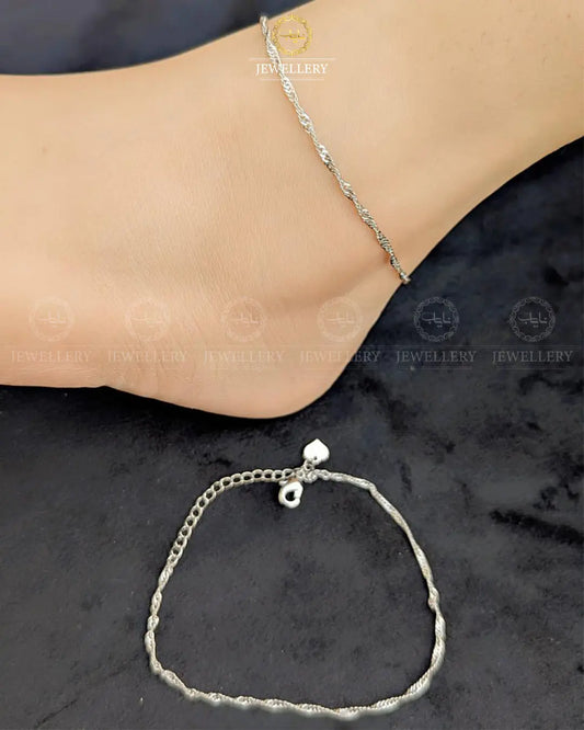 China Gold Anklet (pair)-2393 Nayab Jewellery