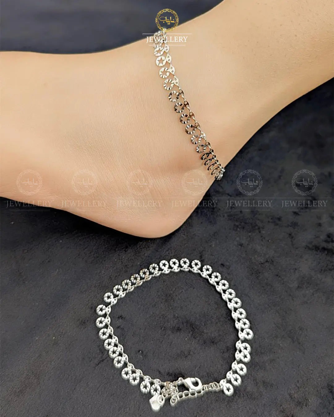 China Gold Anklet (pair)-2395 Nayab Jewellery