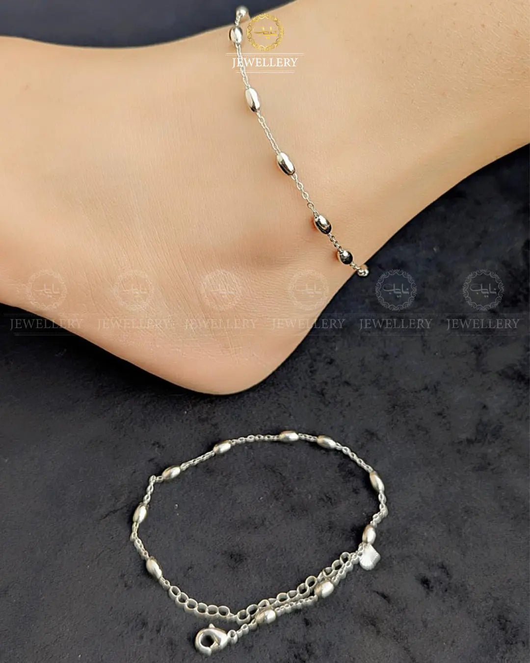 China Gold Anklet (pair)-2396 Nayab Jewellery