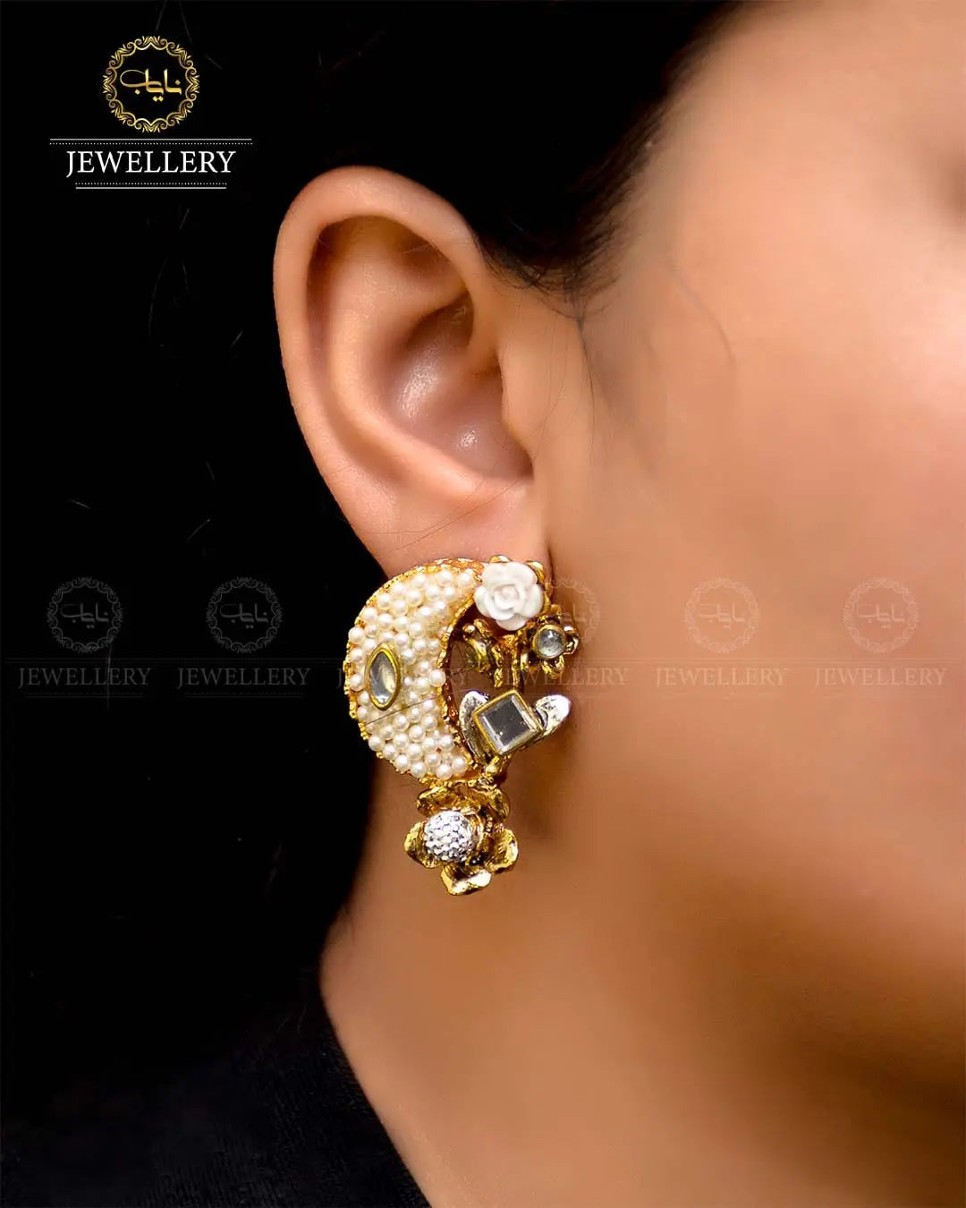 Crush Chand Bali  NJ -1724 Nayab Jewellery