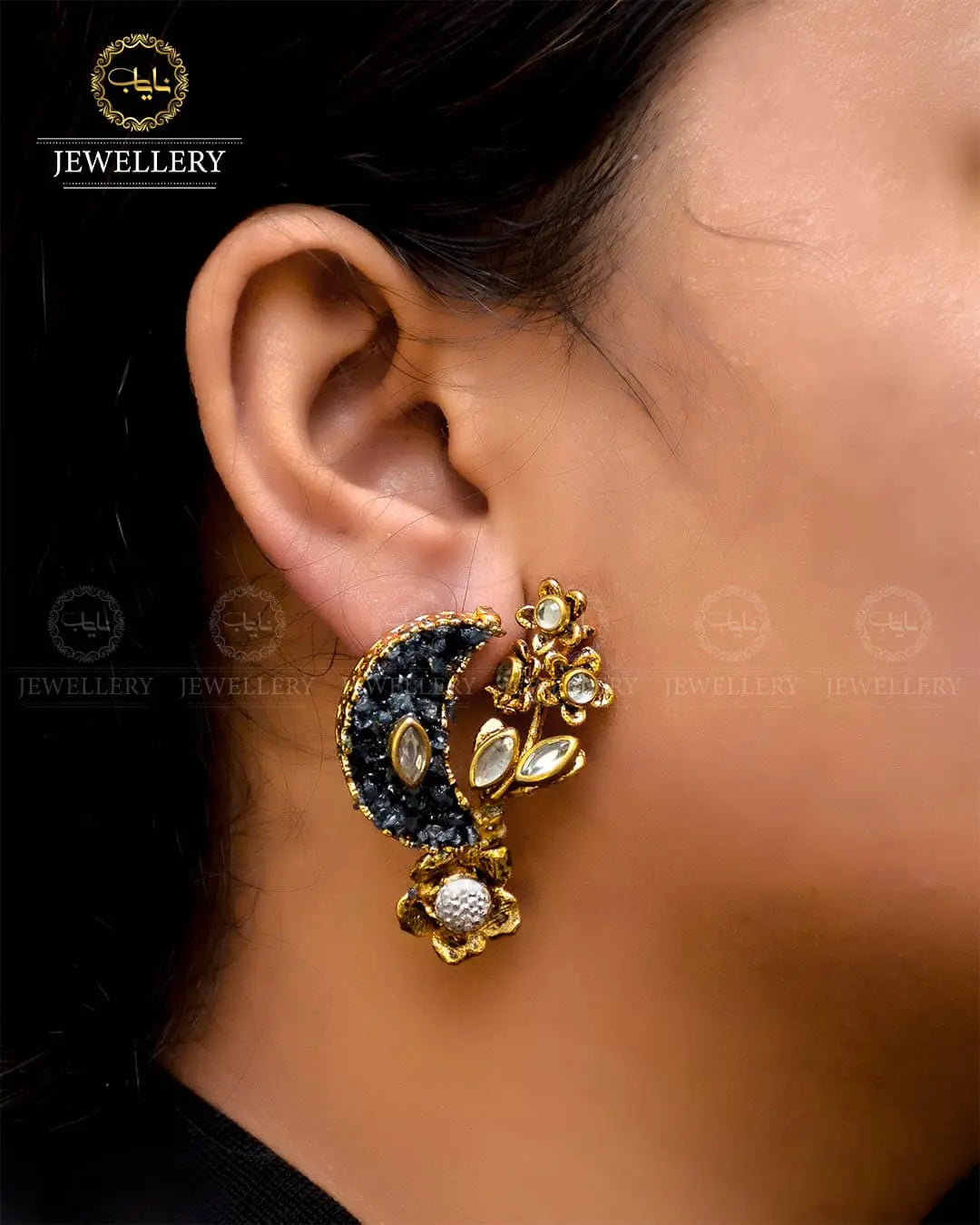 Crush Chand Bali  NJ -1724 Nayab Jewellery