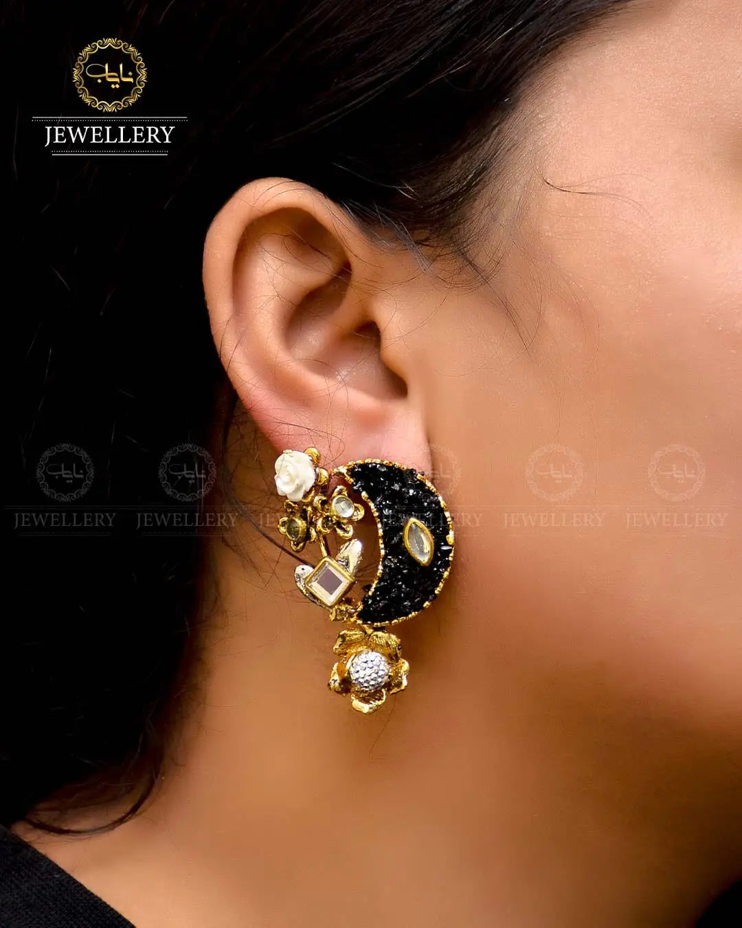 Crush Chand Bali  NJ -1724 Nayab Jewellery