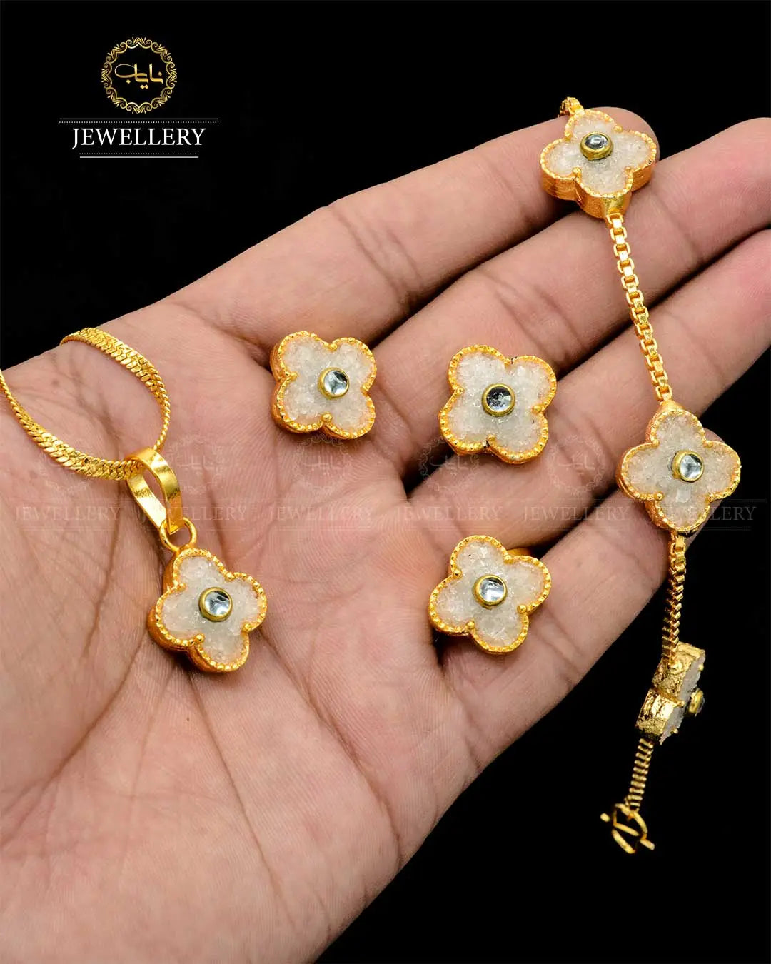 Crush Locket Combo set With chain NJ-1819 Nayab Jewellery