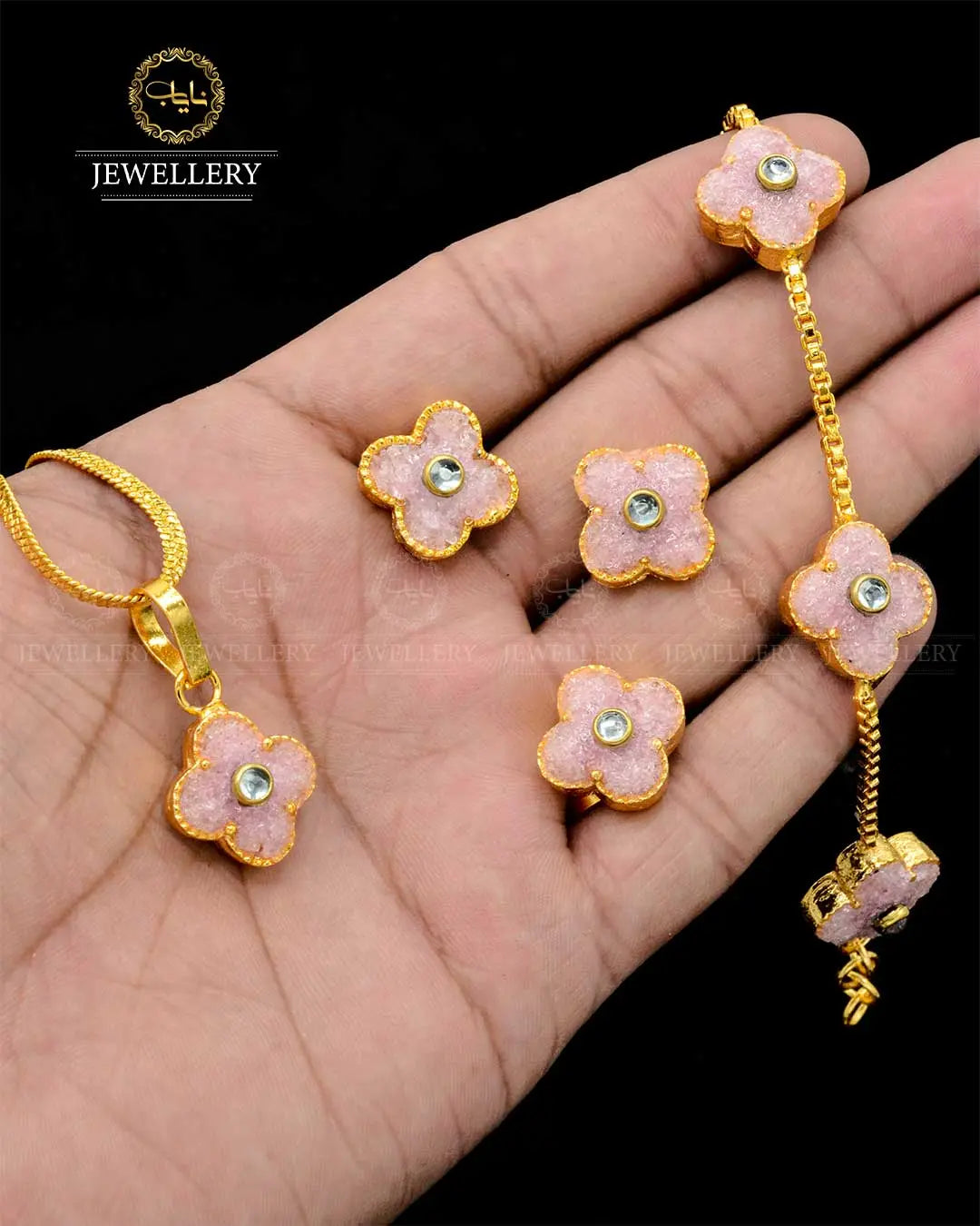 Crush Locket Combo set With chain NJ-1819 Nayab Jewellery