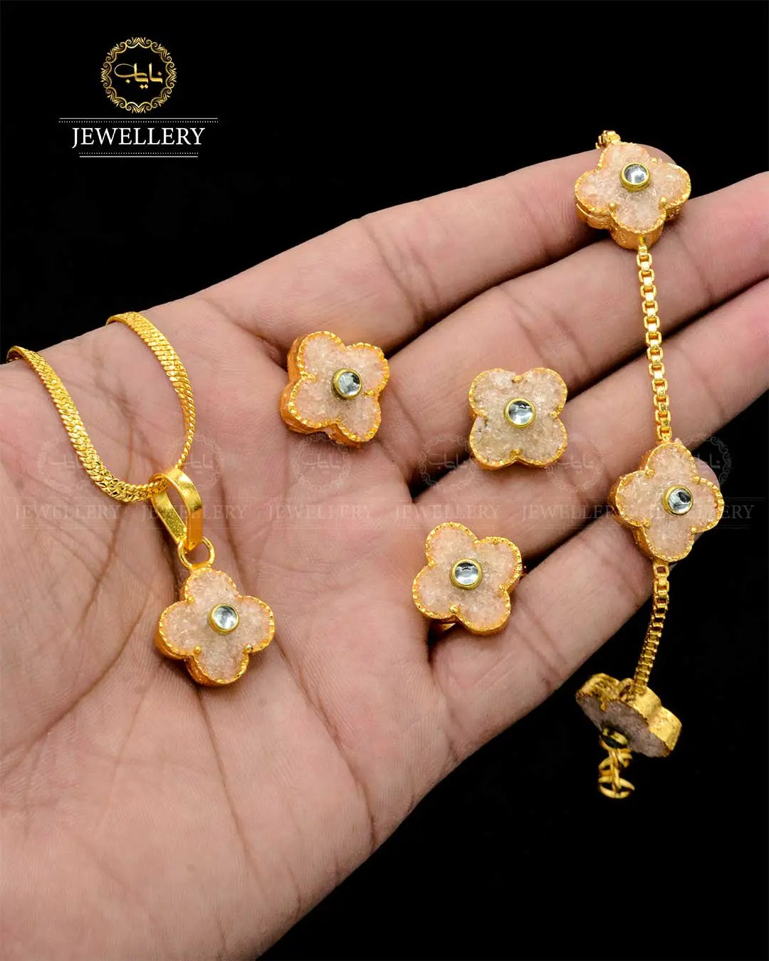 Crush Locket Combo set With chain NJ-1819 Nayab Jewellery