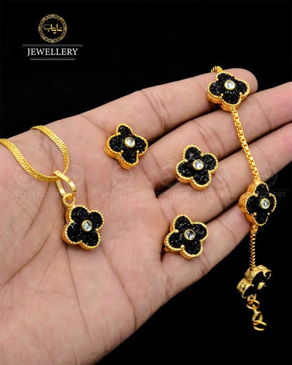 Crush Locket Combo set With chain NJ-1819 Nayab Jewellery