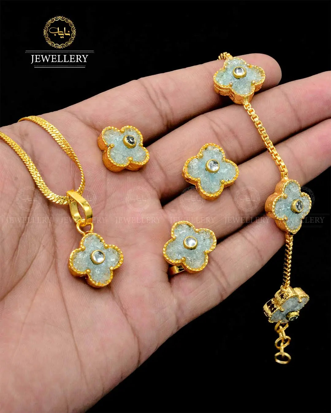 Crush Locket Combo set With chain NJ-1819 Nayab Jewellery