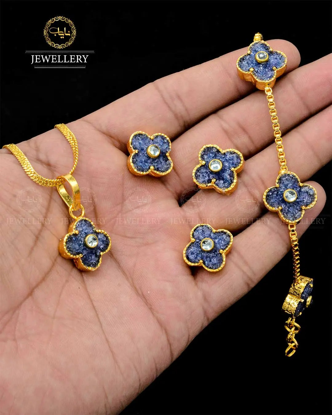 Crush Locket Combo set With chain NJ-1819 Nayab Jewellery