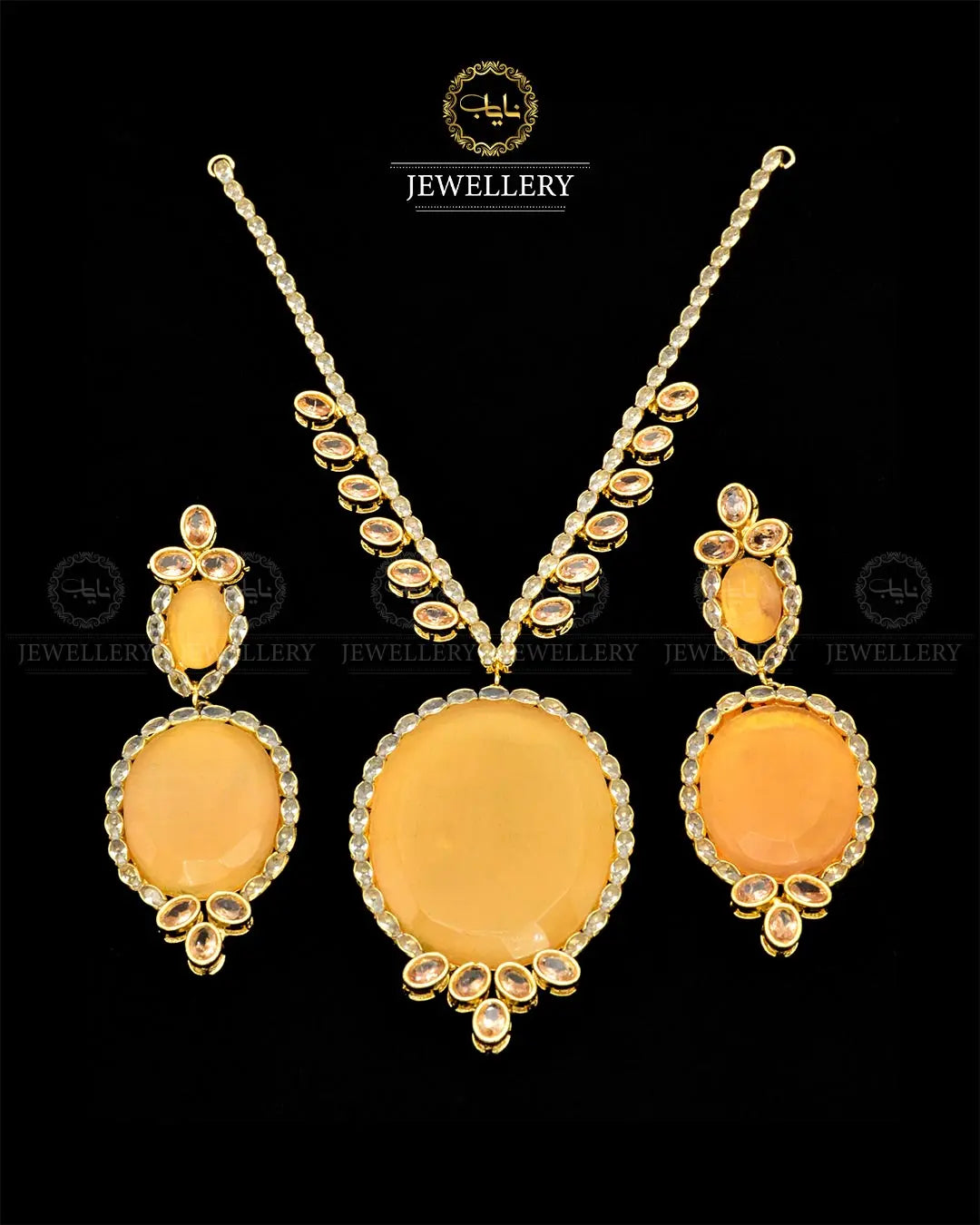 Cubic Zerconia Necklace set  NJ-1810 Nayab Jewellery